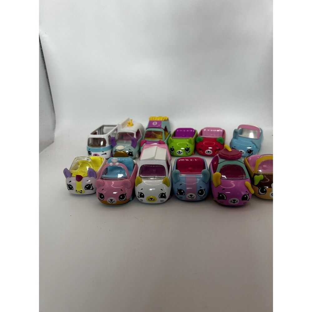 Shopkins Die Cast Body Cutie Car Lot Of 12 Zoomy Noodles Fast Fries Sneaky Flyer